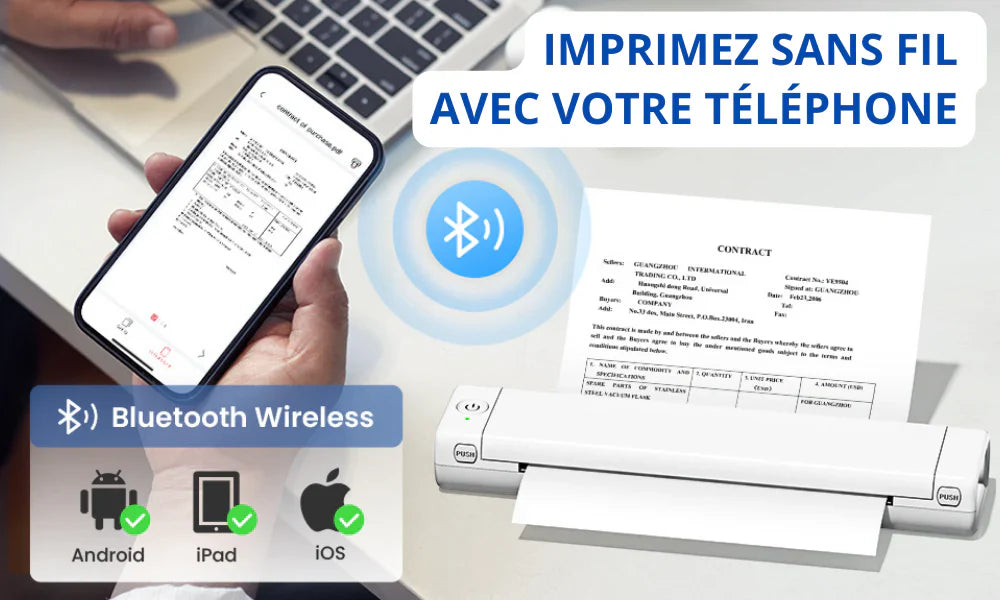 HomeLova | Imprimante Portable Sans FIl pour Téléphone et Ordinateur